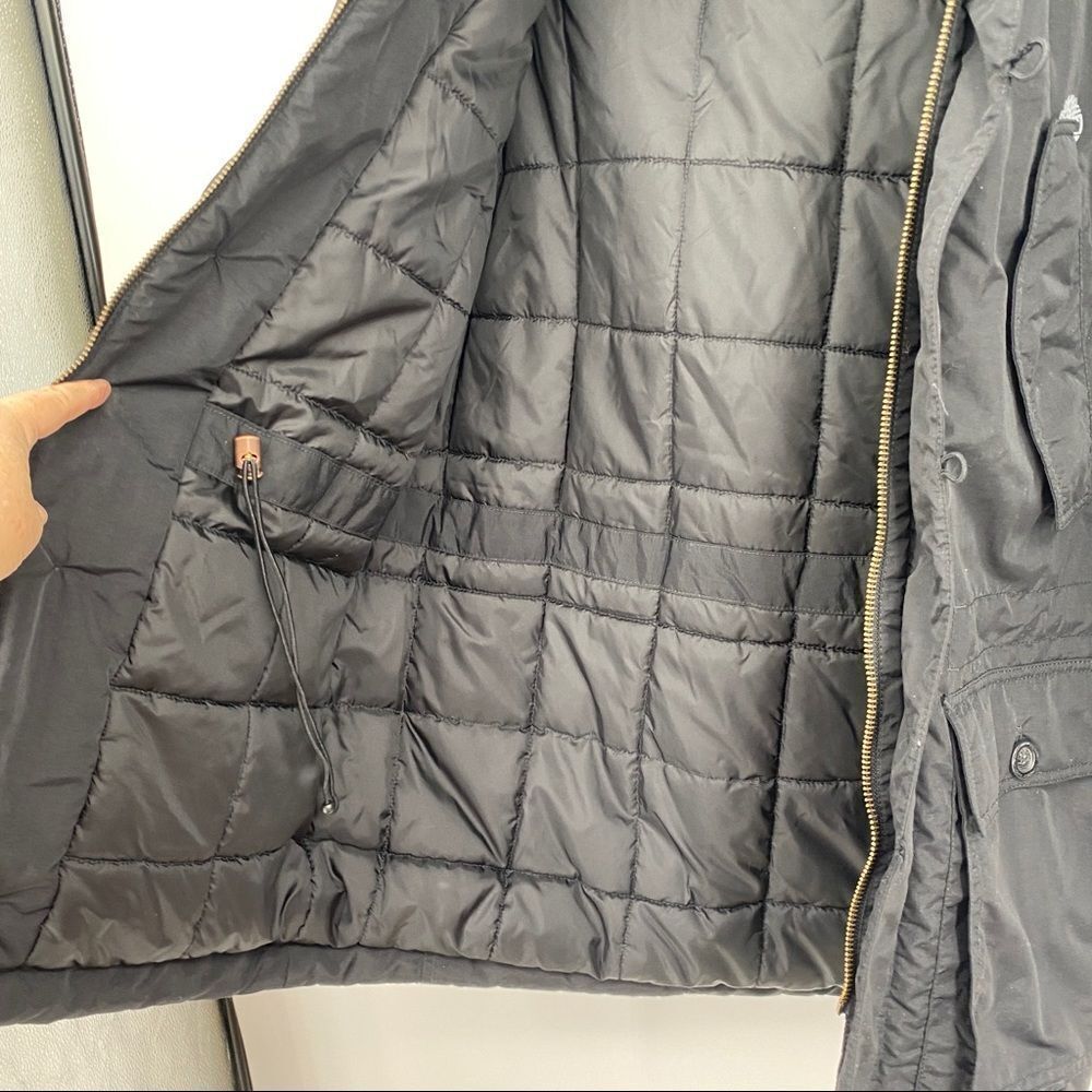 Timberland Fur Trim Quilted Button Pocketed Zip Parka Jacket outerwear urban - Picture 9 of 13